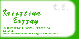 krisztina bozzay business card